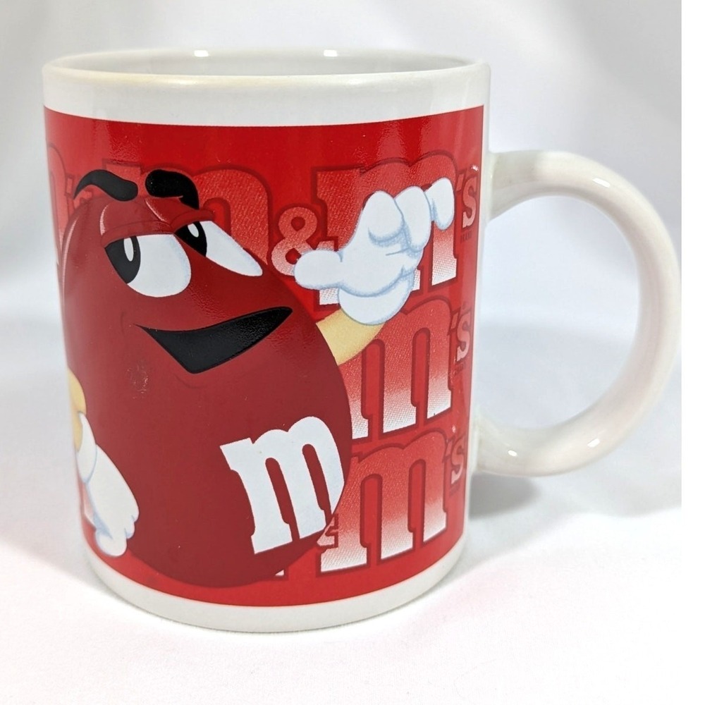 Vintage Galerie Red M&M‎ Coffee Cup Mug 2002 - Picture 3 of 7